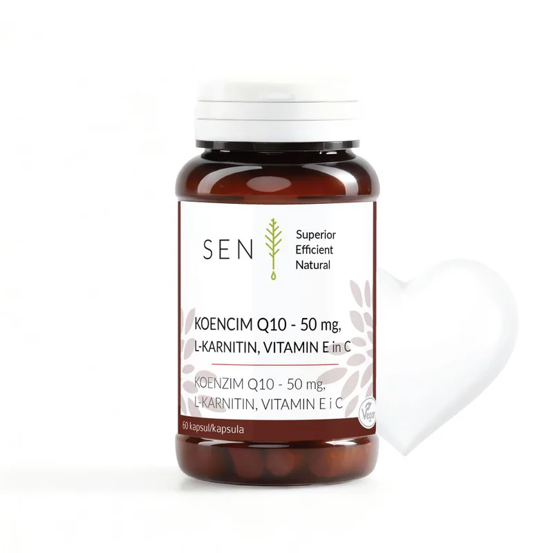 Koencim Q10 50 mg, l-karnitin, vitamina E in C