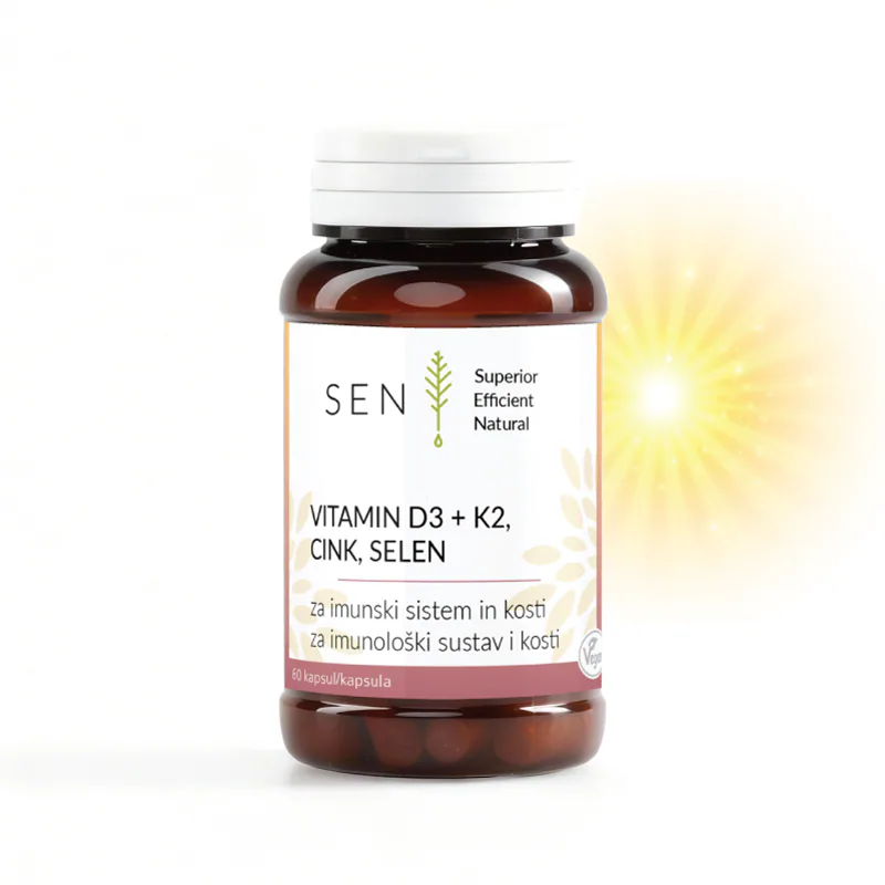 Vitamin D3, K2, cink, selen