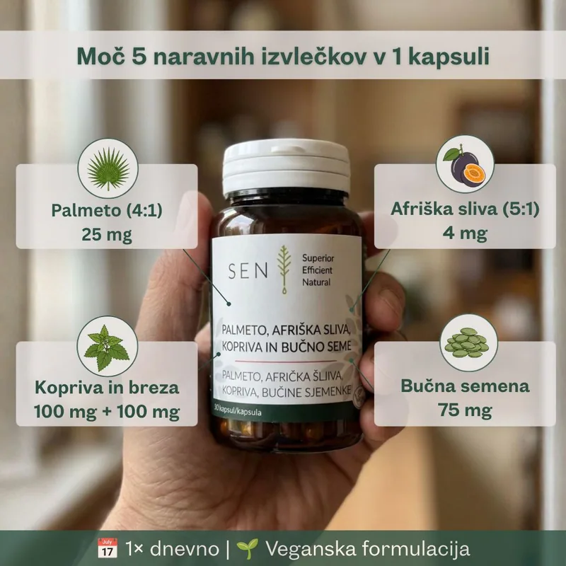 Afriška sliva, palmeto, sestavine