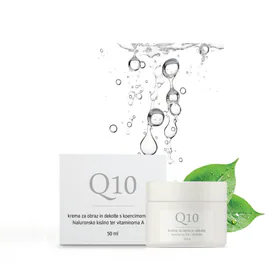 Q10 krema s hialuronsko kislino, vitaminoma A in E proti gubam