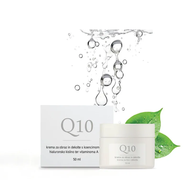 Q10 krema s hialuronsko kislino, vitaminoma A in E proti gubam